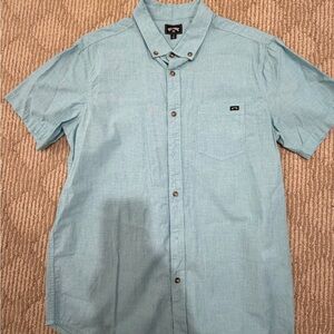 Billabong Men's Sky Blue Casual Button Down Shirt